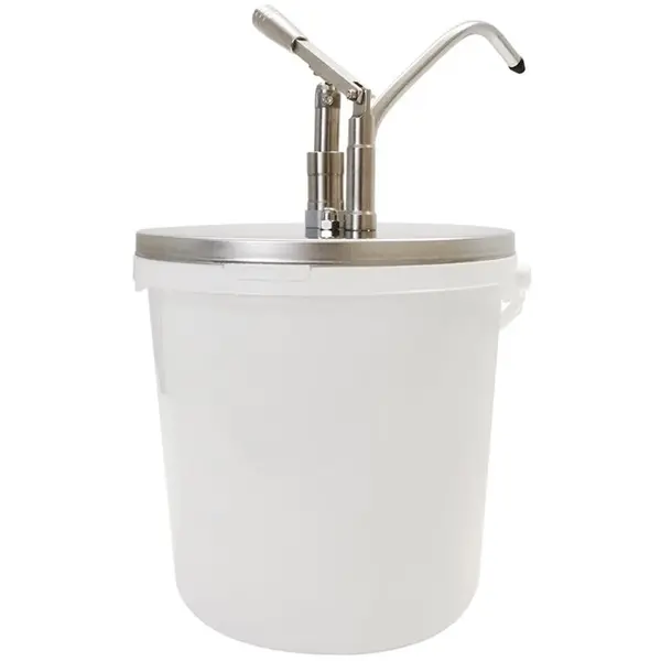 Sausdispenser | Kunststof/RVS | 10L | Instelbare portie 40ml | Ø275x440(h)mm