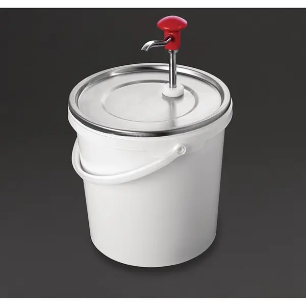 Sausdispenser | Kunststof/RVS | 10L | Instelbare portie 30ml | Ø275x400(h)mm