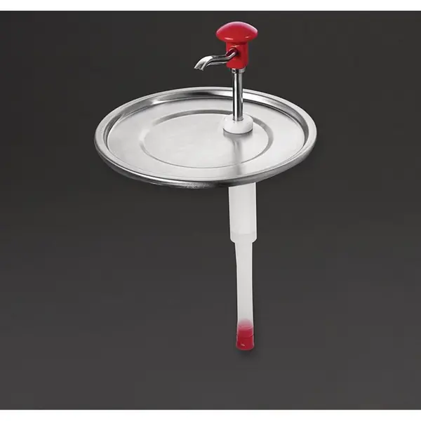 Sausdispenser | Kunststof/RVS | 10L | Instelbare portie 30ml | Ø275x400(h)mm