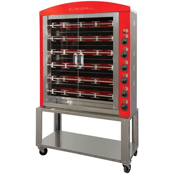 Kippengrill | VERTICALI ELBA PLUS | Elektrisch | 6 Spitten | 36 Kippen | 15kW (400V) | 1175x500x1386(h)mm
