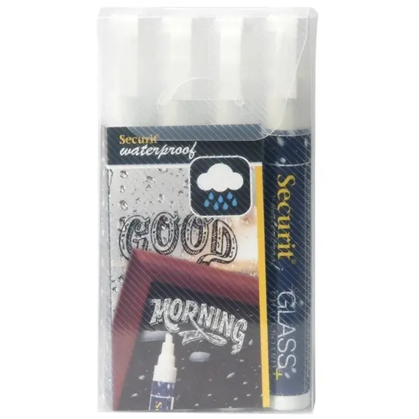 Krijtstiften | Wit | 2-6mm | 4 Stuks | Waterbestendig | 78x15x147(h)mm