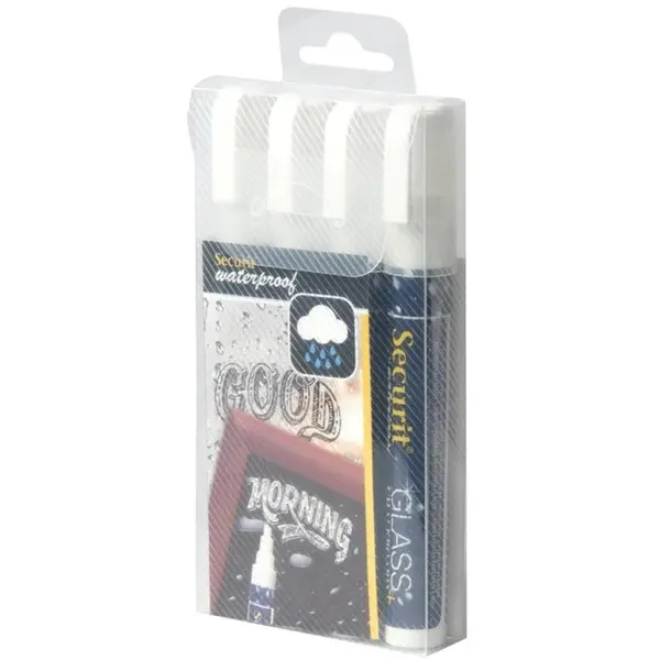 Krijtstiften | Wit | 2-6mm | 4 Stuks | Waterbestendig | 78x15x147(h)mm