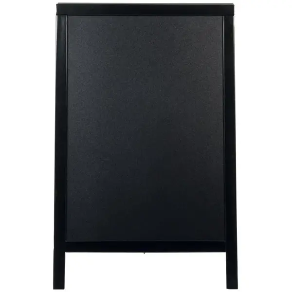 Krijtstoepbord | WOODY | Hout | Zwart | Weerbestendig | 570x68x895(h)mm