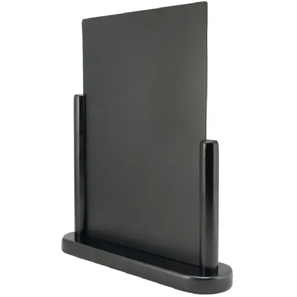 Tafelkrijtbord | ELEGANT | Hout | Zwart | Schrijfvlak 210x300 (A4) | 2-Zijdig | 270x70x320(h)mm