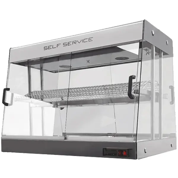 Warmhoudvitrine | TAVOLA CALDA | RVS | 65°C | Geventileerd | 2 Niveaus | Zelfbediening | 2.4kW (230V) | Bevochtiging | 1133x714x845(h)mm