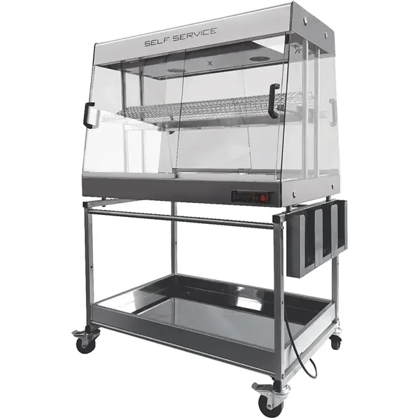 Warmhoudvitrine | TAVOLA CALDA | RVS | 65°C | Geventileerd | 2 Niveaus | Zelfbediening | 2.4kW (230V) | Bevochtiging | 1133x714x845(h)mm