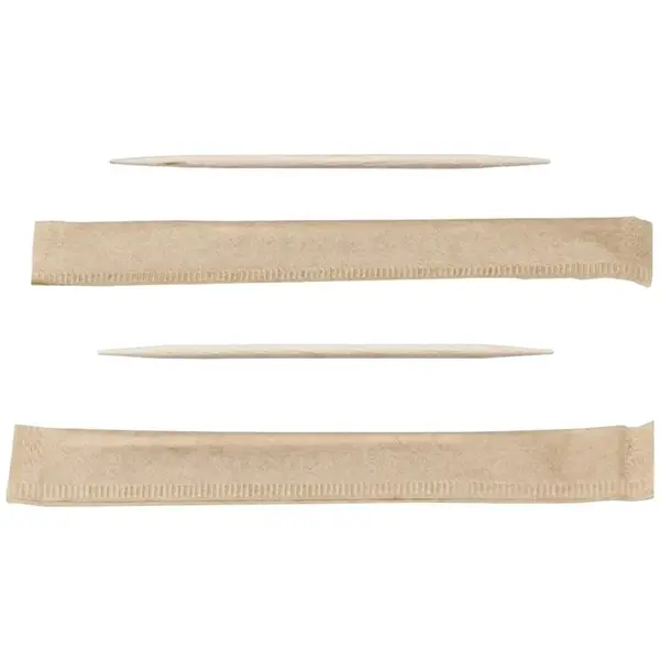 Tandenstokers | Hout | Biologisch Afbreekbaar | 2 Punten | 1000 stuks | 65mm
