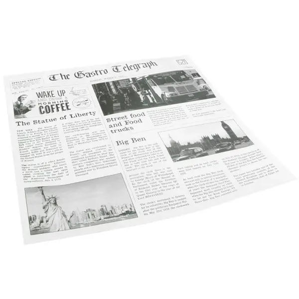 Vetvrij Papier | Krantenprint | 300 Stuks | 300x300mm