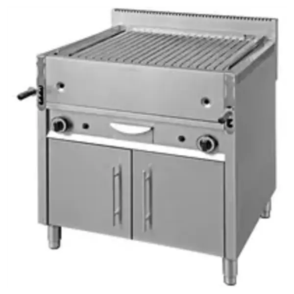 Lavasteengrill | GRIGLIE | Elektrisch | 8kW (400V) | Open Onderkast | 800x660x950(h)mm
