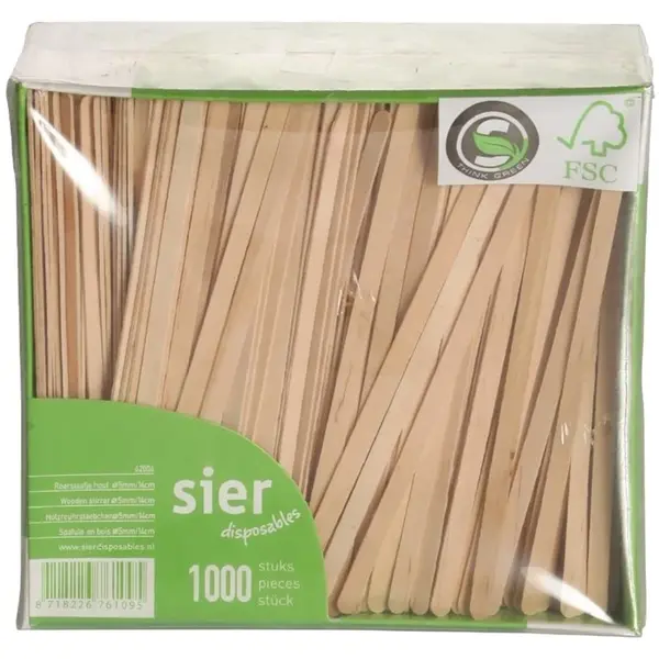 Roerstaafjes | Hout | 1000 Stuks | 140mm