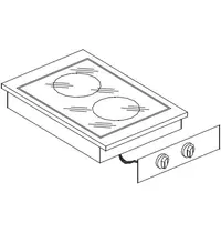 CombiSteel Glaskeramisch Inbouwfornuis | DROP-IN | 2 Kookpunten (Ø180/240) | 4.2kW (400V) | 400x600x260(h)mm
