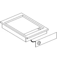 CombiSteel Inbouw Bak-/Grillplaat | DROP-IN | Elektrisch | Glad Oppervlak | 50°C/320°C | 3.9kW (400V) | 425x600x181(h)mm