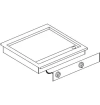 CombiSteel Inbouw Bak-/Grillplaat | DROP-IN | Elektrisch | Glad Oppervlak | 50°C/320°C | 7.8kW (400V) | 625x600x181(h)mm