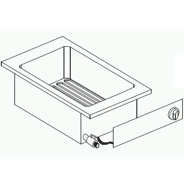 Inbouwfriteuse | DROP-IN | Elektrisch | 10L | 7.25kW (400V) | Aftapkraan | 400x600x356(h)mm