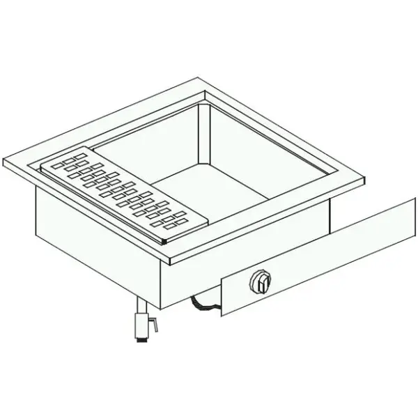 Inbouw Pastakoker | DROP-IN | Elektrisch | 28L | 9kW (400V) | 600x600x331(h)mm