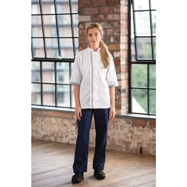 Koksbuis | Polyester/Katoen | Wit | Korte Mouw | Unisex | Maat M