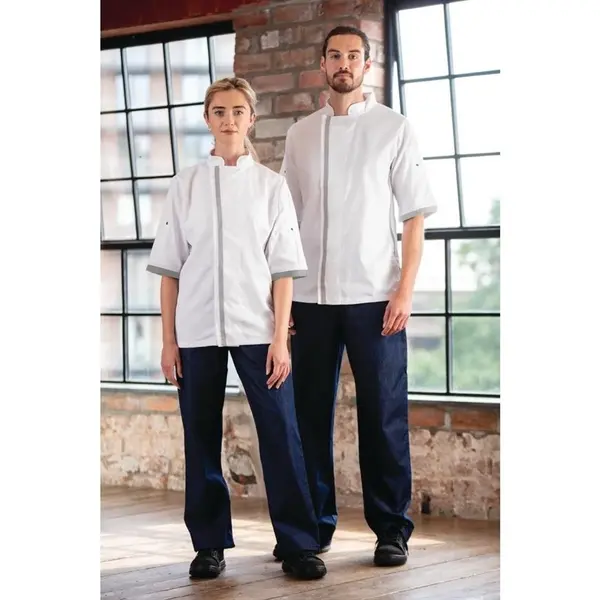 Koksbuis | Polyester/Katoen | Wit | Korte Mouw | Unisex | Maat M