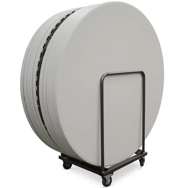 Trolley | Ronde Bankettafels | Hamerslag | Wielen (Geremd)