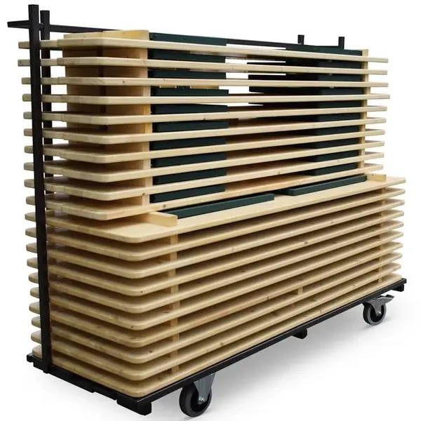 Trolley | Rechte Tafels | Hamerslag | Wielen (Geremd) | 2200mm