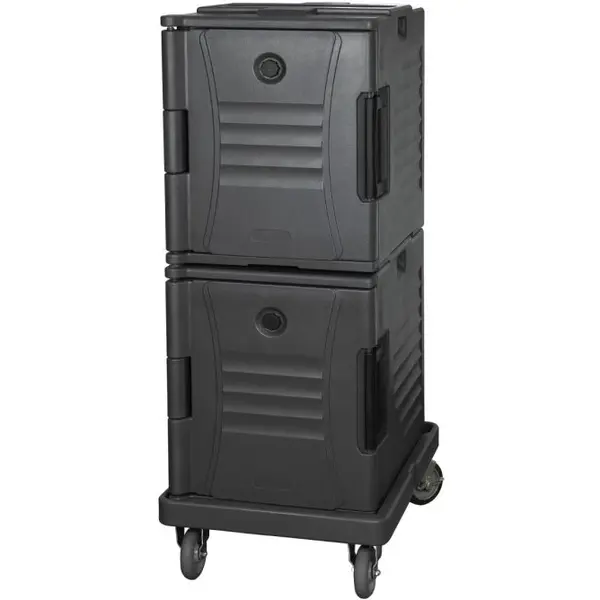 Thermo-Voedseltransportwagen | Kunststof | 2 Niveaus | 8x 1/1 GN (100mm) | Wielen (Geremd) | 477x680x1420(h)mm