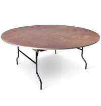 Luxus Inklapbare Buffettafel | DRENTE | Hout/Staal | Zwart Frame | Indoor | Ø1830mm