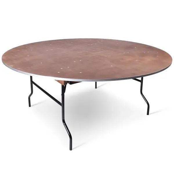 Inklapbare Buffettafel | DRENTE | Hout/Staal | Zwart Frame | Indoor | Ø1830mm