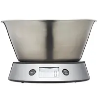 TAYLOR Keukenweegschaal | PRO | RVS | Max. 5kg | 1g Nauwkeurig | Draadloos | Incl. Kom | 210x210x130(h)mm