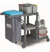 CombiSteel Schoonmaakwagen | ProCart | Kunststof | Grijs | 1380x620x1260(h)mm