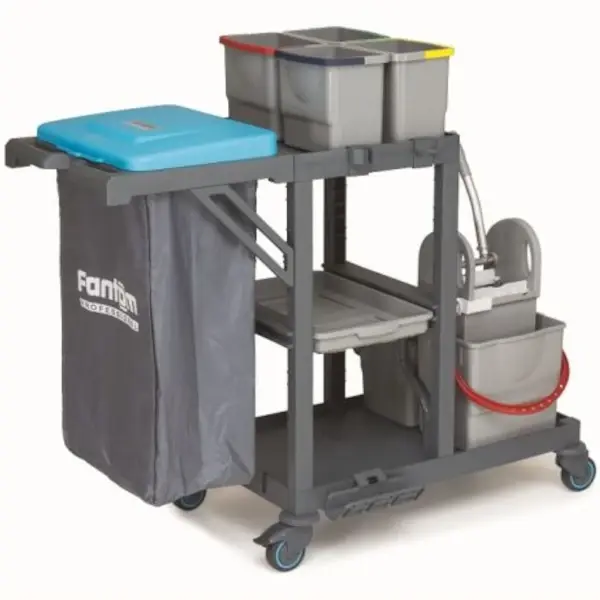 Schoonmaakwagen | ProCart | Kunststof | Grijs | 1380x620x1260(h)mm