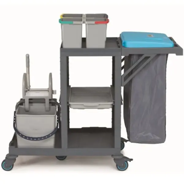 Schoonmaakwagen | ProCart | Kunststof | Grijs | 1380x620x1260(h)mm
