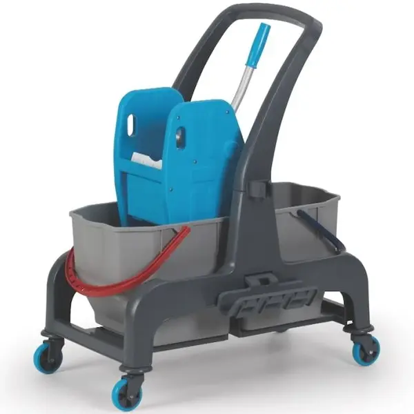 Duo Rolemmer + Wringer | ProCart | Grijs/Blauw | 25+25L | 730x580x920(h)mm