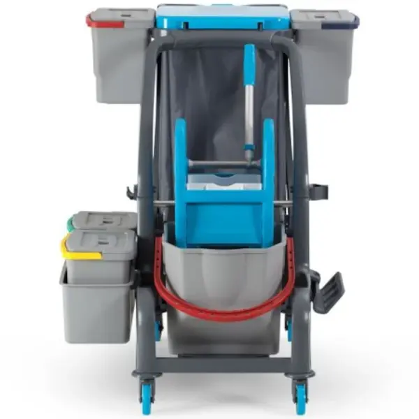 Schoonmaakwagen | ProCart | Kunststof | Grijs/Blauw | 960x770x960(h)mm