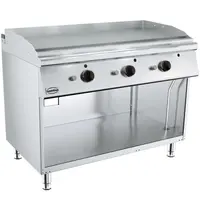 CombiSteel Bak-/Grillplaat | BASE 700 | Gas | Glad Oppervlak 1192x482 (RVS) | 0°C/300°C | 19.5kW | Piëzo Ontsteking | Open Onderkast | 1200x700x900(h)mm