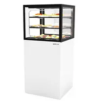SAYL Warmhoudvitrine | INTEGRA | Wit/Zwart | 60°C/70°C | Geventileerd | 3 Niveaus | Zelfbediening | 1.53kW (230V) | Touchscreen | Wielen (Geremd) | 600x600x1400(h)mm