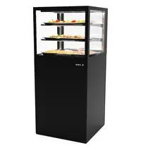 SAYL Warmhoudvitrine | INTEGRA | Zwart | 60°C/70°C | Geventileerd | 3 Niveaus | 0.53kW (230V) | Touchscreen | Wielen (Geremd) | 600x600x1400(h)mm