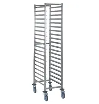 Tournus Regaalwagen | RVS | 20 Etages (1/1 GN) | Wielen (Geremd) | 455x655x1650(h)mm