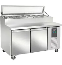 CombiSteel Saladette | 282L | 2 Deuren (1/1 GN) | Boven 7x 1/3 GN | +2°C/+8°C | Geforceerd | Klapdeksel | Wielen (Geremd) | 1360x700x1085(h)mm
