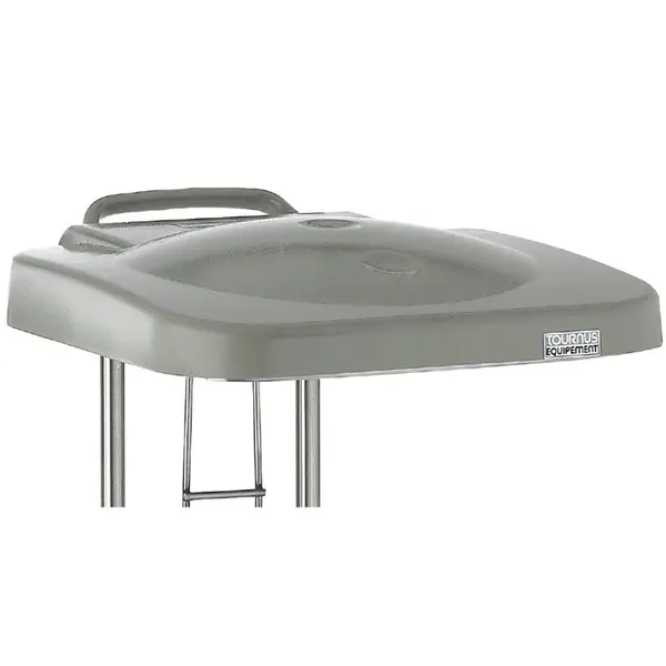 Afvalzakhouder | RVS | 130L | Klapdeksel | Wielen | 450x535x900(h)mm