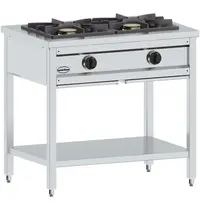 CombiSteel Pannenkoekenfornuis | Gas | 2 Branders (2x 8.5kW) | Open Onderstel | 900x600x850(h)mm