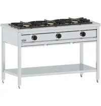 CombiSteel Pannenkoekenfornuis | Gas | 3 Branders (3x 8.5kW) | Open Onderstel | 1300x600x850(h)mm