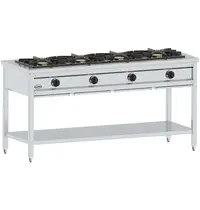 CombiSteel Pannenkoekenfornuis | Gas | 4 Branders (4x 8.5kW) | Open Onderstel | 1700x600x850(h)mm