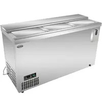 CombiSteel Koelkist | 264L | RVS | +2°C/+8°C | Statisch | Schuifdeksels + Werkblad | 1000x579x862(h)mm