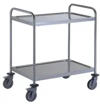 Tournus Serveerwagen | RVS | 2 Niveaus (800x530) | Wielen (Geremd) | 895x625x960(h)mm