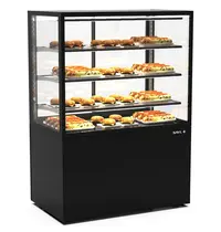 SAYL Warmhoudvitrine | INTEGRA | Zwart | 60°C/70°C | Geventileerd | 4 Niveaus | 1.55kW (230V) | Touchscreen | Wielen (Geremd) | 1000x600x1400(h)mm