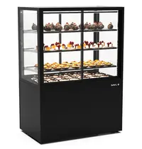 SAYL Koelvitrine | INTEGRA | Zwart | +2°C/+6°C | Geforceerd | 4 Niveaus | Zelfbediening | Touchscreen | Wielen (Geremd) | 1000x600x1400(h)mm