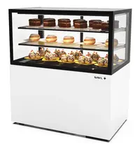 SAYL Koelvitrine | INTEGRA | Wit/Zwart | +2°C/+6°C | Geforceerd | 3 Niveaus | Touchscreen | Wielen (Geremd) | 1000x600x1100(h)mm 