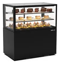 SAYL Koelvitrine | INTEGRA | Zwart | +2°C/+6°C | Geforceerd | 3 Niveaus | Touchscreen | Wielen (Geremd) | 1000x600x1100(h)mm