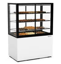 SAYL Koelvitrine | INTEGRA | Wit/Zwart | +2°C/+6°C | Geforceerd | 4 Niveaus | Zelfbediening | Vochtigheid Instelbaar | Wielen (Geremd) | 1000x600x1400(h)mm 