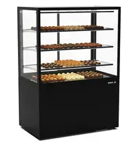 SAYL Koelvitrine | INTEGRA | Zwart | +2°C/+6°C | Geforceerd | 4 Niveaus | Vochtigheid Instelbaar | Wielen (Geremd) | 1000x600x1400(h)mm