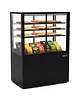 SAYL Neutrale Vitrine | INTEGRA | Zwart | 4 Niveaus | Zelfbediening | Wielen (Geremd) | 1000x600x1400(h)mm 